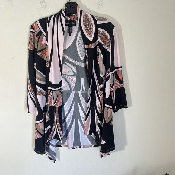 Frank Lyman Cardigan Jacket Open Front Art to Wear 3/4 Sleeves Artsy US 6 New - Picture 1 of 5